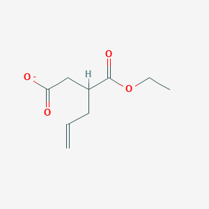 molecular formula C9H13O4- B12603884 3-(Ethoxycarbonyl)hex-5-enoate CAS No. 917955-69-2