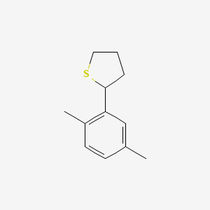 molecular formula C12H16S B12603889 2-(2,5-Dimethylphenyl)thiolane CAS No. 647843-19-4