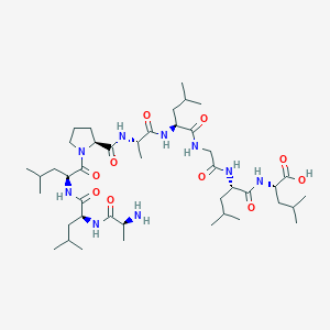 molecular formula C43H77N9O10 B12603895 L-Alanyl-L-leucyl-L-leucyl-L-prolyl-L-alanyl-L-leucylglycyl-L-leucyl-L-leucine CAS No. 649558-69-0