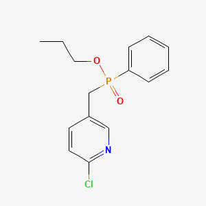 molecular formula C15H17ClNO2P B12603922 Propyl [(6-chloropyridin-3-yl)methyl]phenylphosphinate CAS No. 918138-52-0