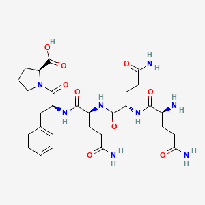 molecular formula C29H42N8O9 B12603945 L-Glutaminyl-L-glutaminyl-L-glutaminyl-L-phenylalanyl-L-proline CAS No. 873217-89-1