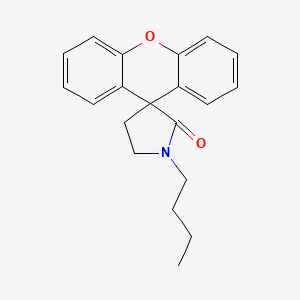molecular formula C20H21NO2 B12603969 Spiro[pyrrolidine-3,9'-[9H]xanthen]-2-one, 1-butyl- CAS No. 648928-56-7