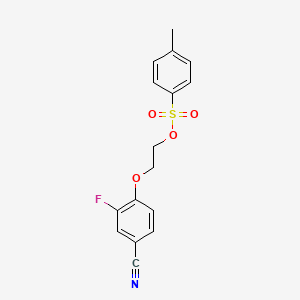 molecular formula C16H14FNO4S B12603977 2-(4-Cyano-2-fluorophenoxy)ethyl 4-methylbenzene-1-sulfonate CAS No. 917226-73-4