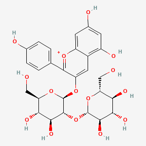 molecular formula C27H31O15+ B1260399 Pelargonidin 3-O-sophoroside 