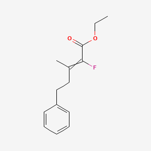 molecular formula C14H17FO2 B12603990 Ethyl 2-fluoro-3-methyl-5-phenylpent-2-enoate CAS No. 918667-15-9