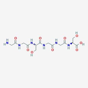 molecular formula C14H24N6O9 B12604002 Glycylglycyl-L-serylglycylglycyl-L-serine CAS No. 649725-95-1