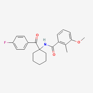 molecular formula C22H24FNO3 B12604016 N-[1-(4-Fluorobenzoyl)cyclohexyl]-3-methoxy-2-methylbenzamide CAS No. 644979-81-7