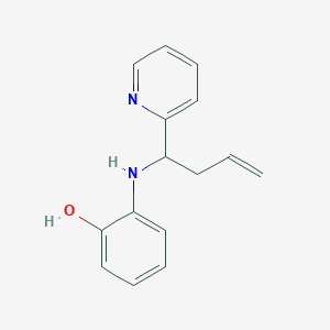 molecular formula C15H16N2O B12604049 Phenol, 2-[[1-(2-pyridinyl)-3-butenyl]amino]- CAS No. 647017-95-6