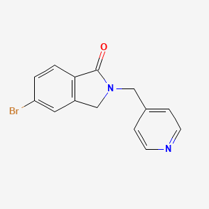molecular formula C14H11BrN2O B12604085 5-Bromo-2-[(pyridin-4-yl)methyl]-2,3-dihydro-1H-isoindol-1-one CAS No. 918331-49-4