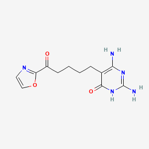 molecular formula C12H15N5O3 B12604098 2,6-Diamino-5-[5-(1,3-oxazol-2-yl)-5-oxopentyl]pyrimidin-4(1H)-one CAS No. 647831-21-8