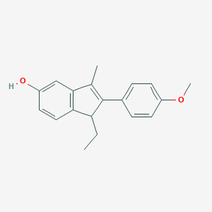 molecular formula C19H20O2 B126041 1-Ethyl-2-(4-methoxyphenyl)-3-methyl-1H-inden-5-ol CAS No. 153312-17-5