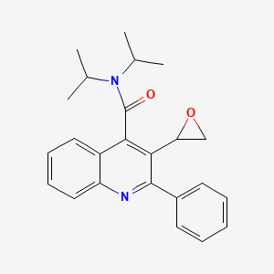 molecular formula C24H26N2O2 B12604107 3-(Oxiran-2-yl)-2-phenyl-N,N-di(propan-2-yl)quinoline-4-carboxamide CAS No. 650607-41-3
