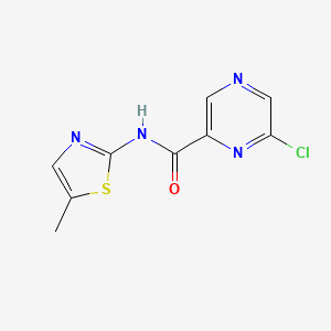 molecular formula C9H7ClN4OS B12604125 6-Chloro-N-(5-methyl-1,3-thiazol-2-yl)pyrazine-2-carboxamide CAS No. 879547-32-7