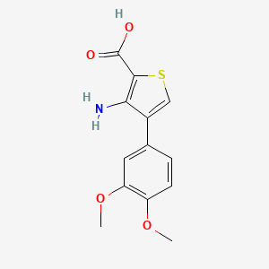 molecular formula C13H13NO4S B12604126 3-Amino-4-(3,4-dimethoxyphenyl)thiophene-2-carboxylic acid CAS No. 649757-62-0