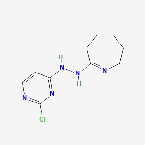 molecular formula C10H14ClN5 B12604134 7-[2-(2-Chloropyrimidin-4-yl)hydrazinyl]-3,4,5,6-tetrahydro-2H-azepine CAS No. 917757-17-6
