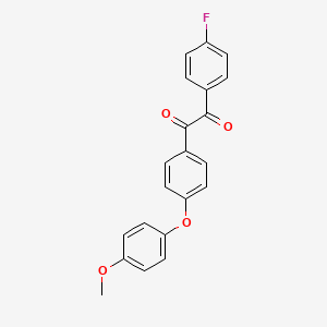 molecular formula C21H15FO4 B12604158 1-(4-Fluorophenyl)-2-[4-(4-methoxyphenoxy)phenyl]ethane-1,2-dione CAS No. 874762-08-0