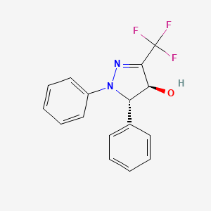molecular formula C16H13F3N2O B12604164 (3S,4S)-2,3-diphenyl-5-(trifluoromethyl)-3,4-dihydropyrazol-4-ol CAS No. 918486-84-7