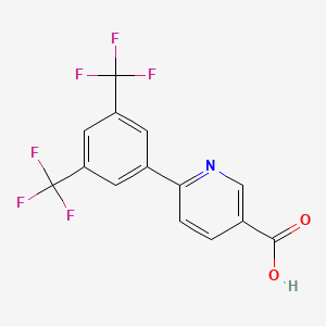 molecular formula C14H7F6NO2 B12604167 6-(3,5-Bis(trifluoromethyl)phenyl)-nicotinic acid CAS No. 887976-37-6