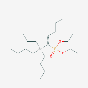 molecular formula C22H47O3PSn B12604171 Diethyl [1-(tributylstannyl)hex-1-en-1-yl]phosphonate CAS No. 650612-87-6
