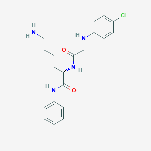 molecular formula C21H27ClN4O2 B12604185 N-(4-Chlorophenyl)glycyl-N-(4-methylphenyl)-L-lysinamide CAS No. 918436-24-5
