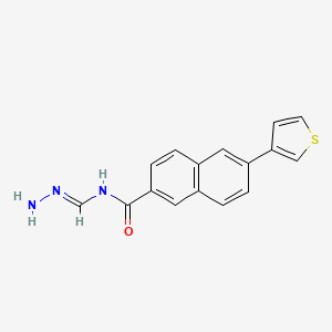 molecular formula C16H13N3OS B12604193 N-[(E)-hydrazinylidenemethyl]-6-thiophen-3-ylnaphthalene-2-carboxamide 