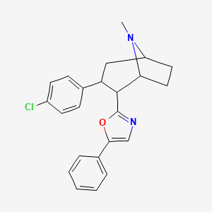 molecular formula C23H23ClN2O B1260420 3-(4-Chloro-phenyl)-8-methyl-2-(5-phenyl-oxazol-2-yl)-8-aza-bicyclo[3.2.1]octane 