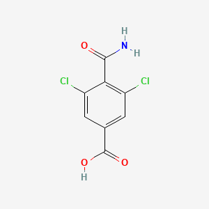 molecular formula C8H5Cl2NO3 B12604202 4-Carbamoyl-3,5-dichlorobenzoic acid CAS No. 651058-98-9