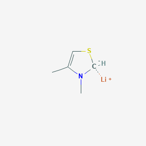 molecular formula C5H8LiNS B12604220 lithium;3,4-dimethyl-2H-1,3-thiazol-2-ide CAS No. 645398-35-2