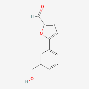 molecular formula C12H10O3 B12604232 5-[3-(Hydroxymethyl)phenyl]furan-2-carbaldehyde CAS No. 647023-78-7