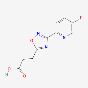 molecular formula C10H8FN3O3 B12604238 3-[3-(5-Fluoropyridin-2-yl)-1,2,4-oxadiazol-5-yl]propanoic acid CAS No. 917911-22-9