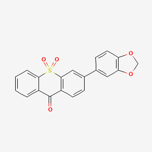molecular formula C20H12O5S B12604261 9H-Thioxanthen-9-one, 3-(1,3-benzodioxol-5-yl)-, 10,10-dioxide CAS No. 890045-62-2