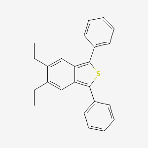 molecular formula C24H22S B12604266 5,6-Diethyl-1,3-diphenyl-2-benzothiophene CAS No. 643767-89-9