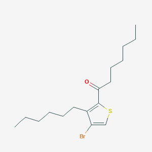 molecular formula C17H27BrOS B12604274 1-(4-Bromo-3-hexylthiophen-2-YL)heptan-1-one CAS No. 880088-83-5