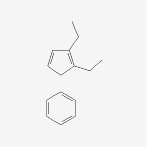 molecular formula C15H18 B12604357 (2,3-Diethylcyclopenta-2,4-dien-1-yl)benzene CAS No. 651303-37-6