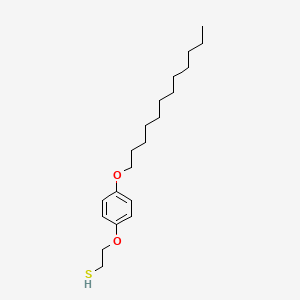 molecular formula C20H34O2S B12604368 2-[4-(Dodecyloxy)phenoxy]ethane-1-thiol CAS No. 649739-45-7