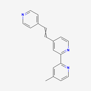 molecular formula C18H15N3 B12604381 4-Methyl-4'-[2-(pyridin-4-yl)ethenyl]-2,2'-bipyridine CAS No. 651032-85-8
