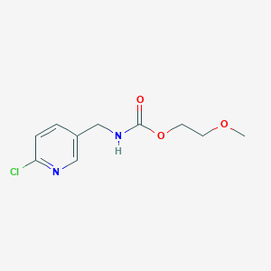 molecular formula C10H13ClN2O3 B12604408 Carbamic acid, [(6-chloro-3-pyridinyl)methyl]-, 2-methoxyethyl ester CAS No. 880256-04-2