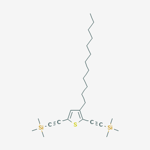 molecular formula C26H44SSi2 B12604424 [(3-Dodecylthiene-2,5-diyl)di(ethyne-2,1-diyl)]bis(trimethylsilane) CAS No. 874639-19-7