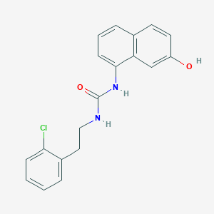 molecular formula C19H17ClN2O2 B12604429 Urea, N-[2-(2-chlorophenyl)ethyl]-N'-(7-hydroxy-1-naphthalenyl)- CAS No. 648420-36-4