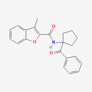molecular formula C22H21NO3 B12604435 N-(1-Benzoylcyclopentyl)-3-methyl-1-benzofuran-2-carboxamide CAS No. 644980-07-4