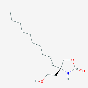 molecular formula C15H27NO3 B12604454 (4R)-4-(Dec-1-en-1-yl)-4-(2-hydroxyethyl)-1,3-oxazolidin-2-one CAS No. 917603-79-3
