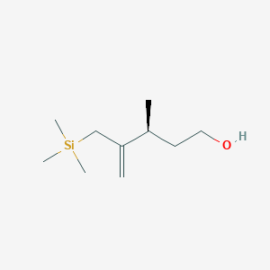 molecular formula C10H22OSi B12604455 (3S)-3-Methyl-4-[(trimethylsilyl)methyl]pent-4-en-1-ol CAS No. 651303-05-8