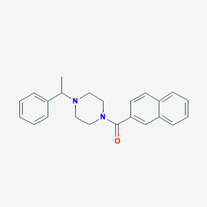 molecular formula C23H24N2O B12604459 (Naphthalen-2-yl)[4-(1-phenylethyl)piperazin-1-yl]methanone CAS No. 918479-74-0