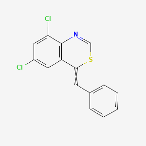 molecular formula C15H9Cl2NS B12604489 4-Benzylidene-6,8-dichloro-4H-3,1-benzothiazine CAS No. 647025-78-3