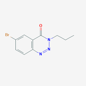 molecular formula C10H10BrN3O B12604496 6-Bromo-3-propyl-1,2,3-benzotriazin-4(3H)-one CAS No. 646525-13-5