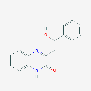 molecular formula C16H14N2O2 B12604516 3-(beta-Hydroxyphenethyl)quinoxaline-2(1H)-one CAS No. 645475-42-9