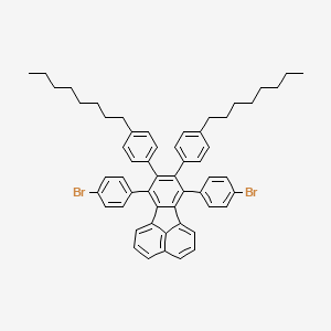 molecular formula C56H56Br2 B1260452 7,10-Bis(4-bromophenyl)-8,9-bis(4-octylphenyl)fluoranthene 