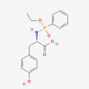 molecular formula C17H20NO5P B12604532 N-[Ethoxy(phenyl)phosphoryl]-L-tyrosine CAS No. 918794-16-8