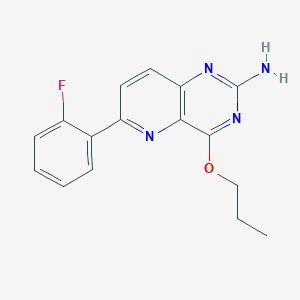 molecular formula C16H15FN4O B12604534 6-(2-Fluorophenyl)-4-propoxypyrido[3,2-D]pyrimidin-2-amine CAS No. 897362-26-4
