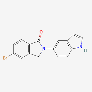 molecular formula C16H11BrN2O B12604551 5-Bromo-2-(1H-indol-5-yl)-2,3-dihydro-1H-isoindol-1-one CAS No. 918331-56-3